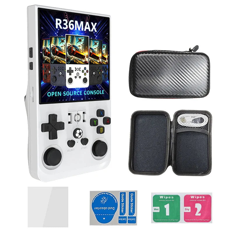 R36Max 4 Inch IPS Screen Retro Handheld RK3326 Chip Linux System Game Player