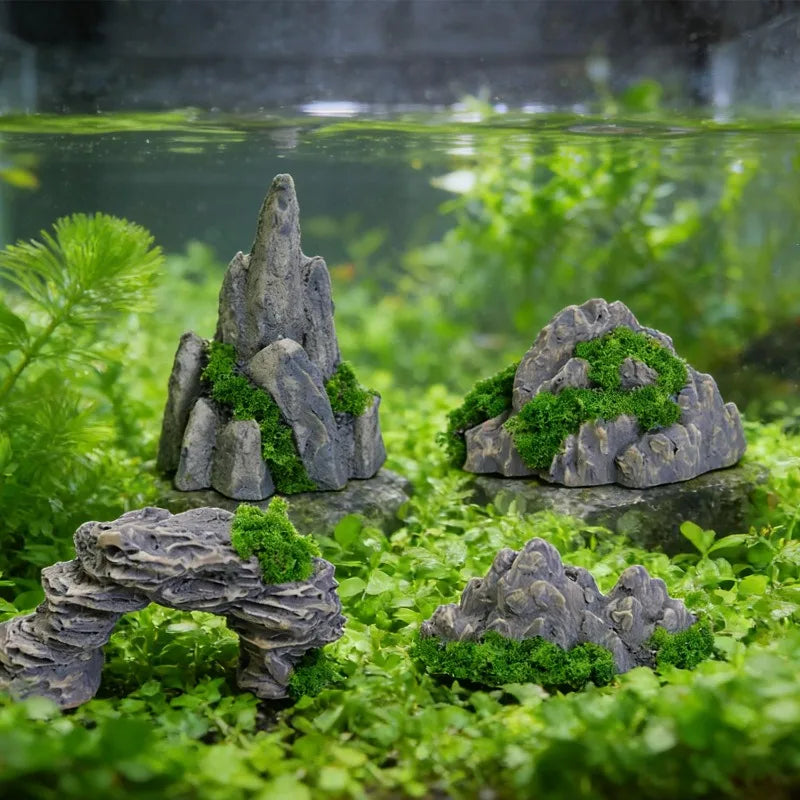 Miniature Mountain Fake Stone Resin Rockery Landscape