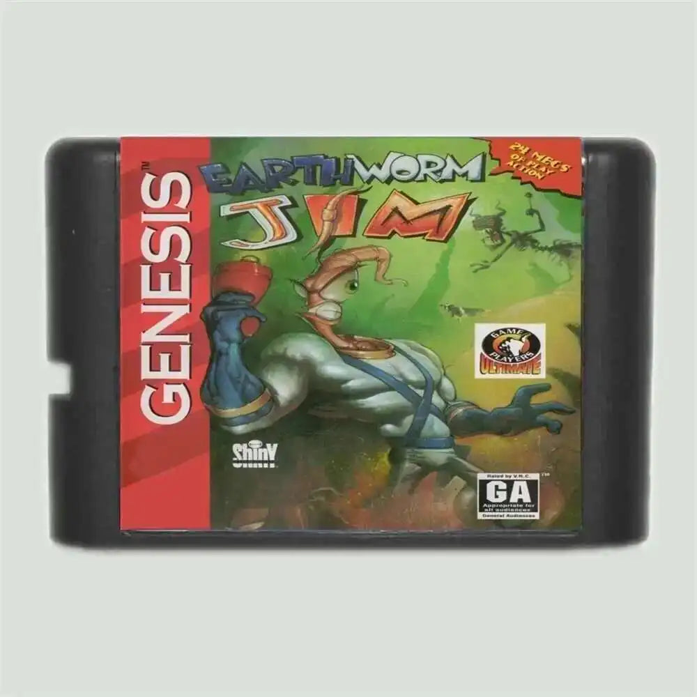 EarthWorm Jim 16Bit MD Game Card For Sega Mega Drive For Genesis System