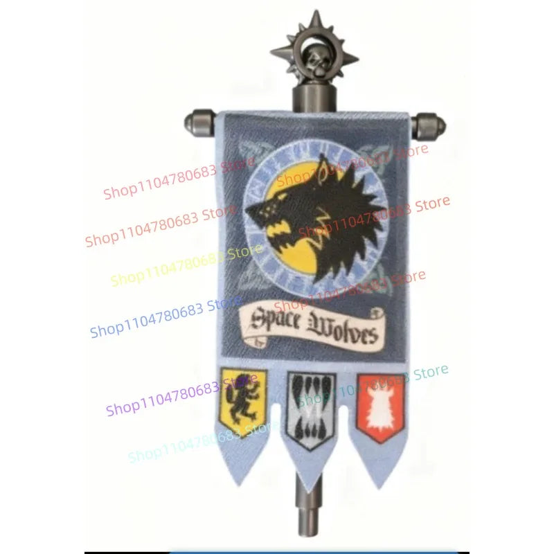 MOC Building Blocks Legion Battle Flag Accessory Mini Figure Assembly Model Display Anime Game Decor Toy Gift Collectible