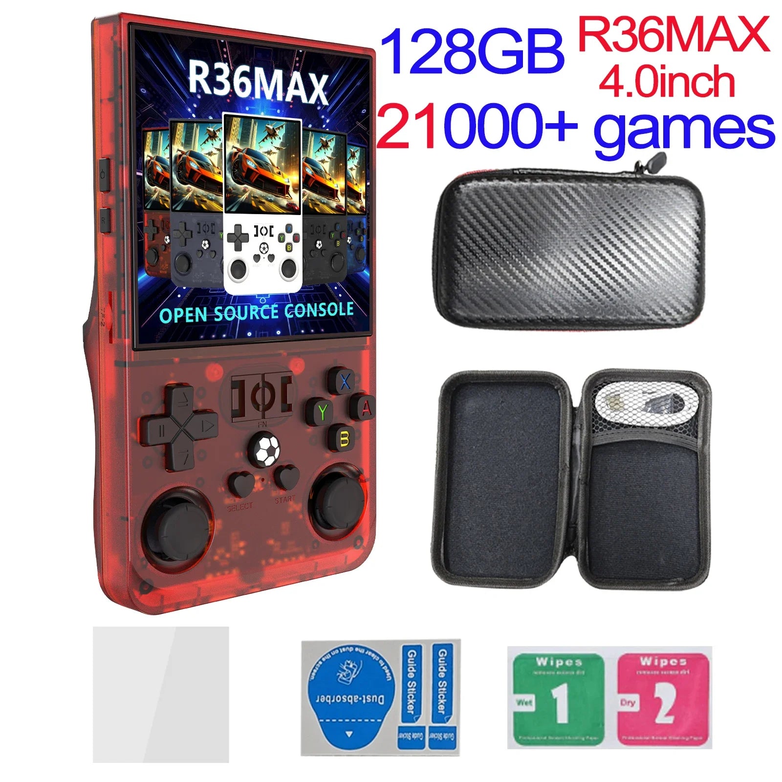 R36MAX Game Console 64GB 128GB 18000+GAMES Linux System 4.0 inch