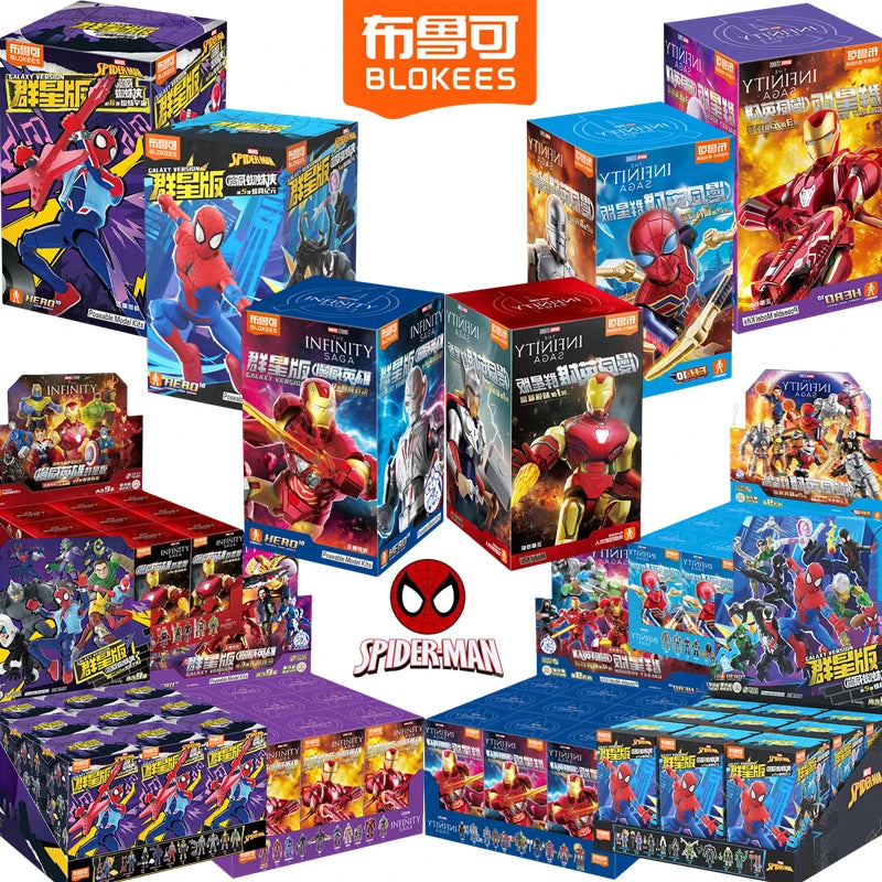 BLOKEES Spider-Man Venom Scarlet Spider Green Goblin Miles Morales Gwen Doctor Octopus Mysterio Scorpion Action Figure Toys Gift