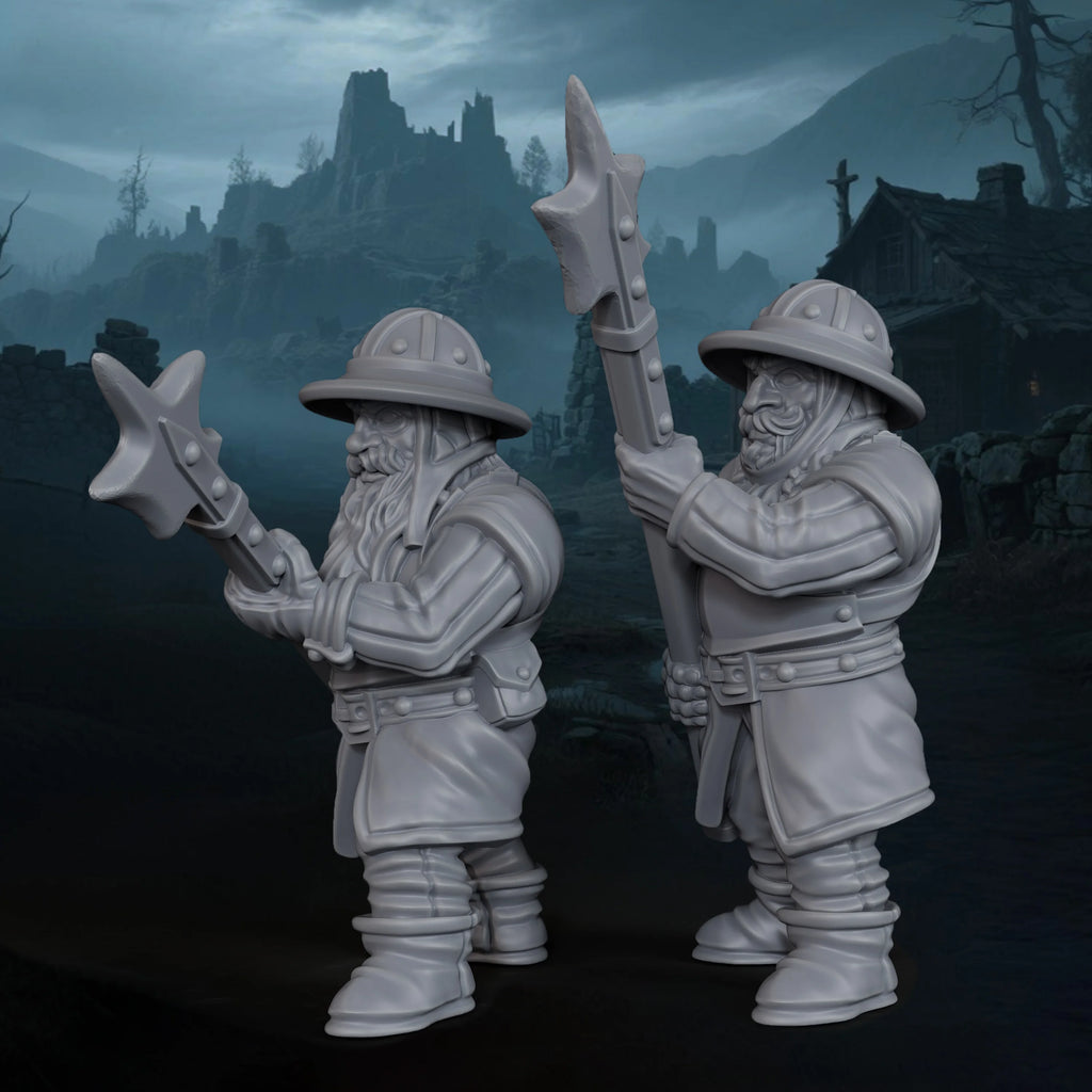 6Pcs RPG Dwarf Guards Set – Fantasy Figures for TTRPG Roleplay, Collectible Gift for Dwarf Kingdom Adventure & Terrain