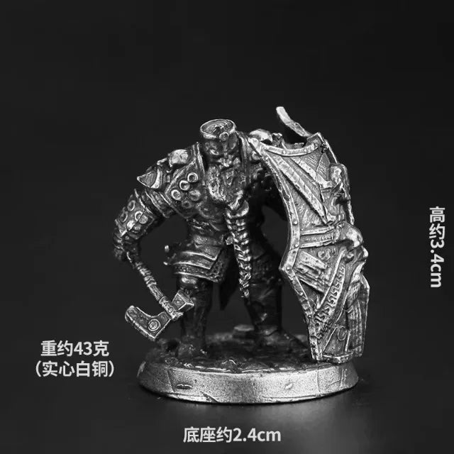 White copper  -  table game pieces, can be painted and used in RPG, and Fantasy games