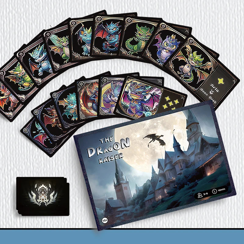 The Dragon Raiser: Strategic Card Game for 3-6 Players, Ages 10+ – Auction, Trade, and Hunt Dragons
