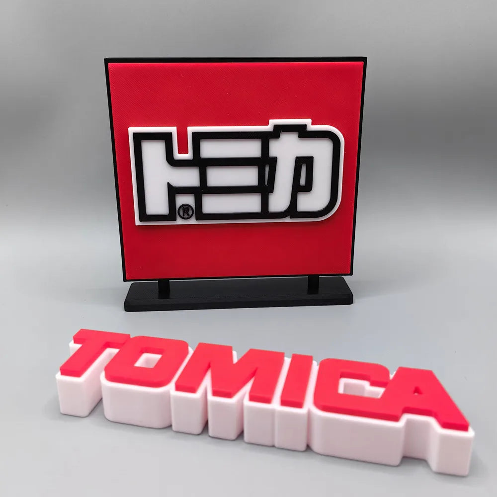 Video Game Company Title 3D Printing Logo Nameplate for Model Doll PVC Figure Collection Display Cosplay Exhibition Ornament Toy