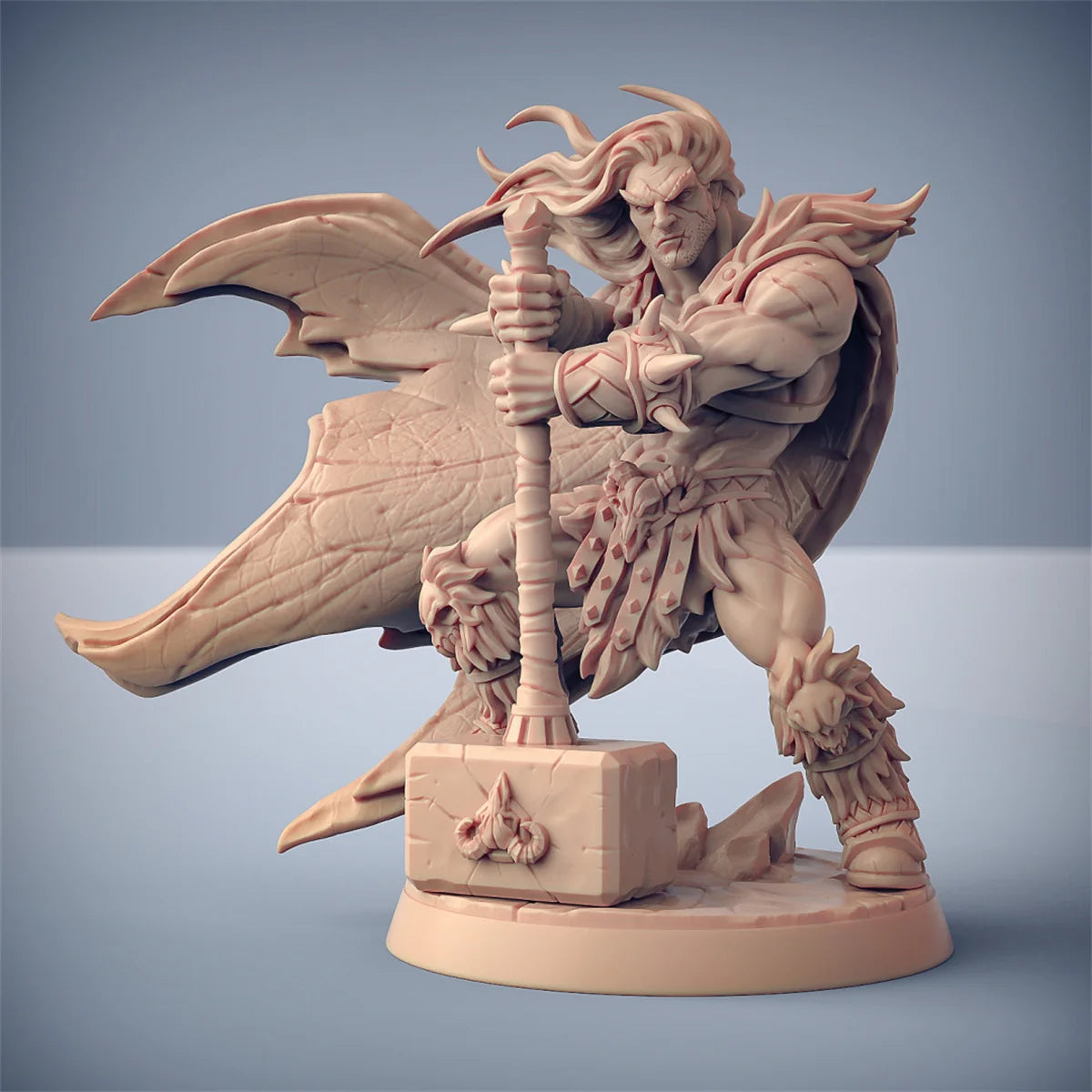 Barbarian Lion Riding Crazy Battle Dragon and Dungeon DND Running Team Board Game Chess Model
