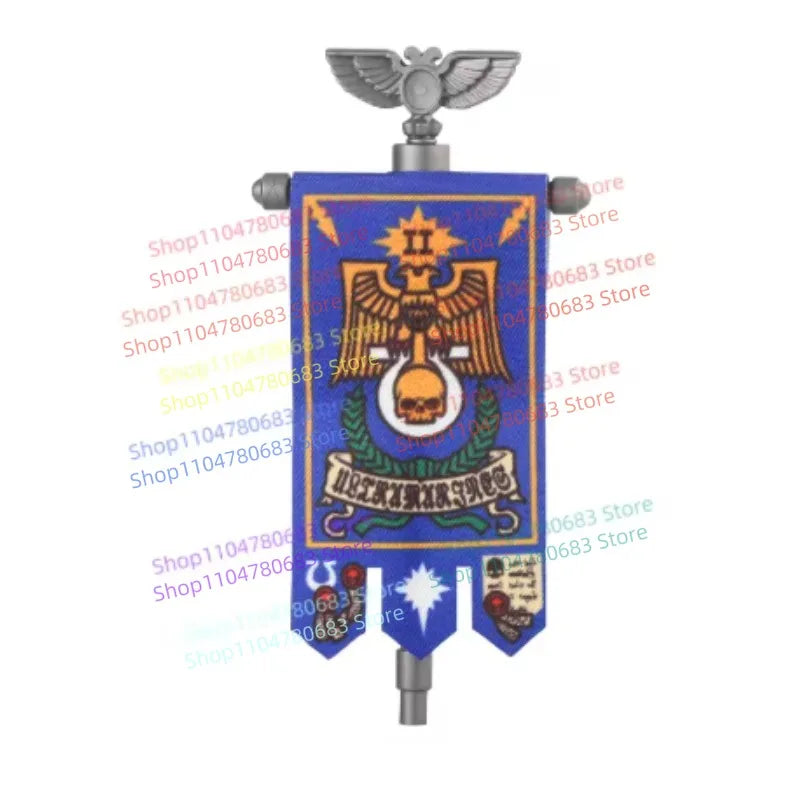 MOC Building Blocks Legion Battle Flag Accessory Mini Figure Assembly Model Display Anime Game Decor Toy Gift Collectible