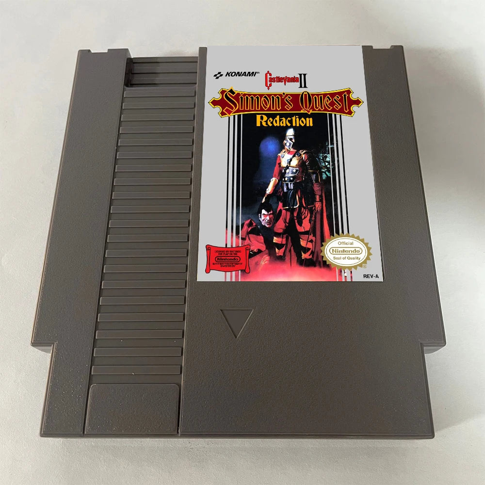 Castlevania II: Simon's Quest Redaction - 8 BIT NES Game Cartridge For NES Game Cosnole