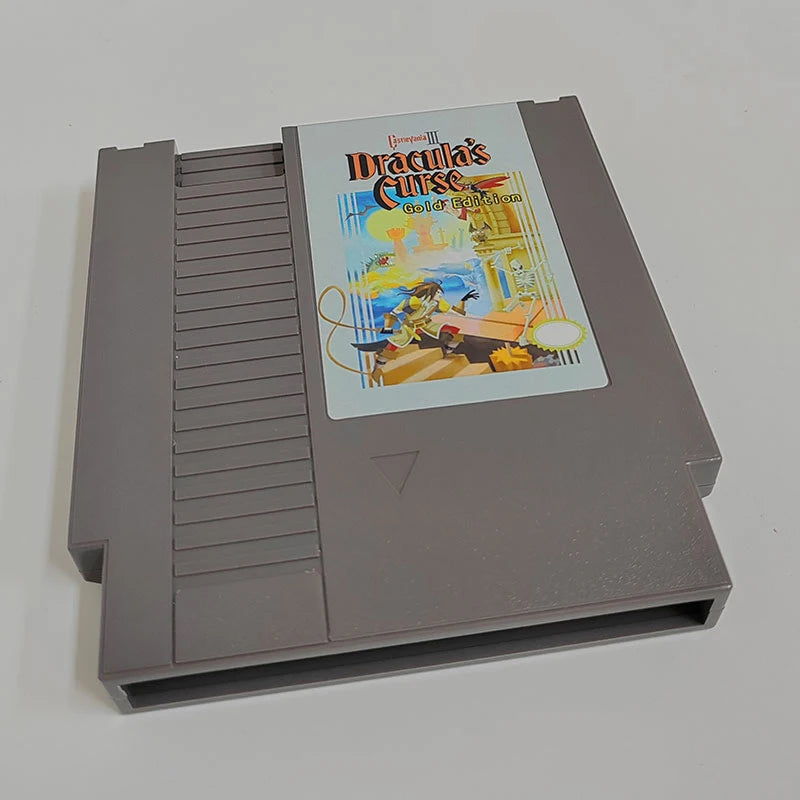 Castlevania 3 Gold Edition(MMC5) NES Cartridge 72 Pin Retro Classic Video Game Card For 8 Bit Entertainment System Console - Eng