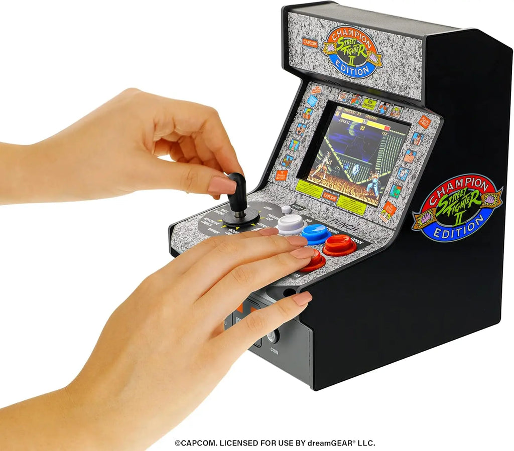 Street Fighter 2 Micro with Multiplayer Link, 7.5 Inch Collectible Arcade Game