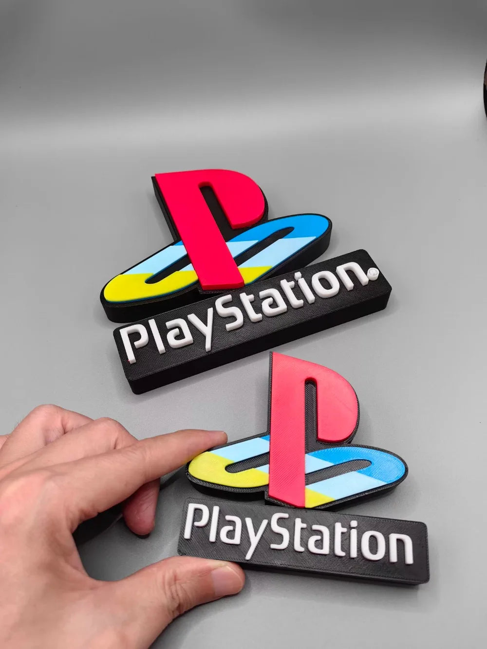 Video Game Company Title 3D Printing Logo Nameplate for Model Doll PVC Figure Collection Display Cosplay Exhibition Ornament Toy