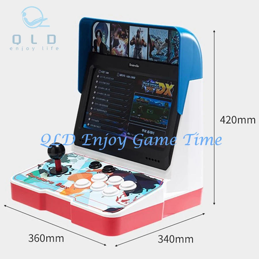 10.1 Inch Desktop Pandora Box 9D Game Console, 32G Single Player Mini Arcade Game Machine, 2500 Games Support Turbo Function