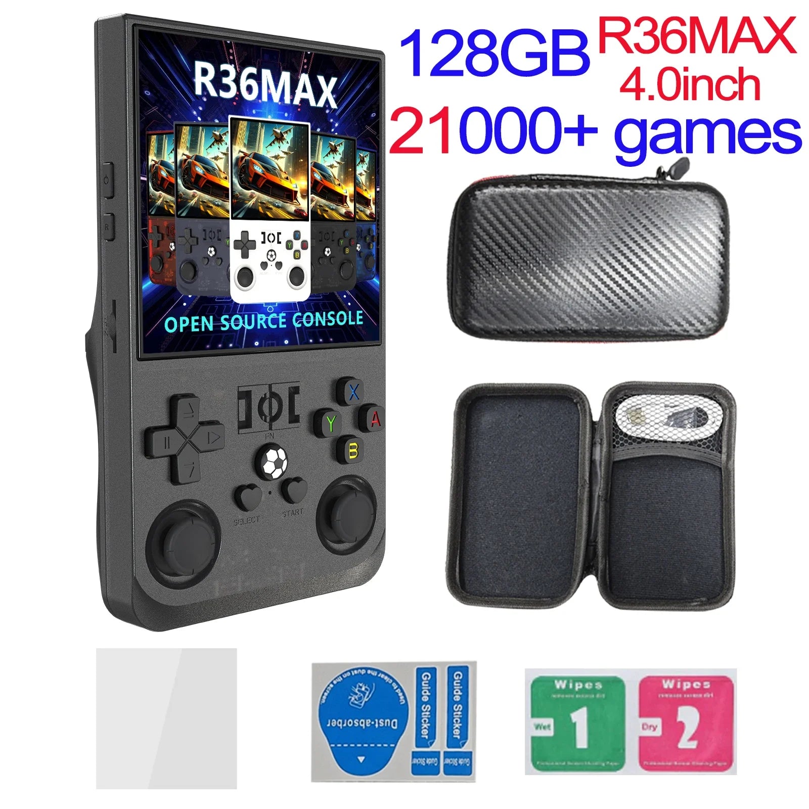 R36MAX Game Console 64GB 128GB 18000+GAMES Linux System 4.0 inch