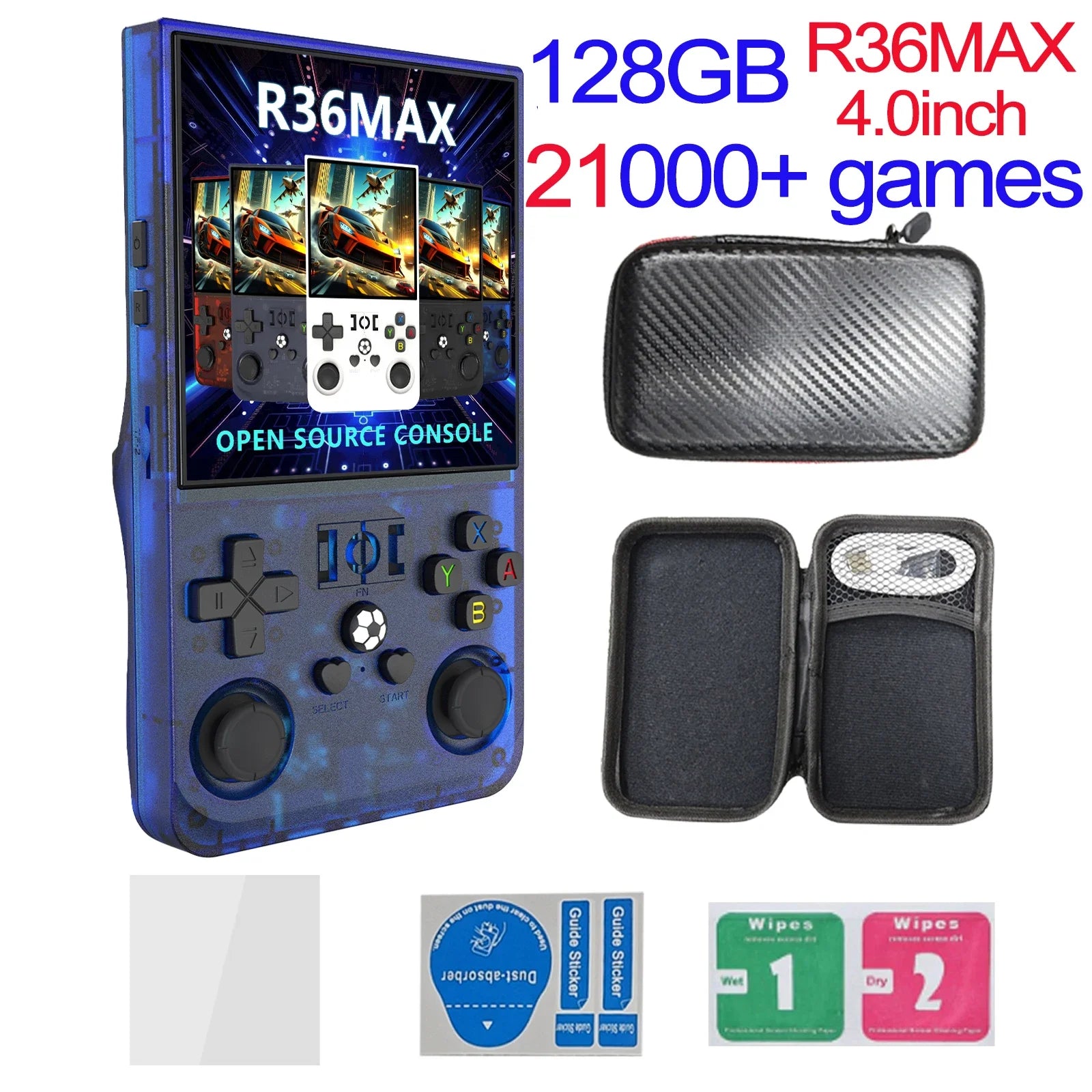 R36MAX Game Console 64GB 128GB 18000+GAMES Linux System 4.0 inch