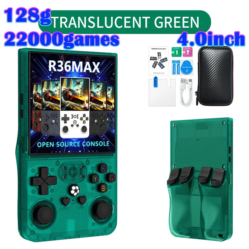 R36MAX Game Console 64GB 128GB 18000+GAMES Linux System 4.0 inch