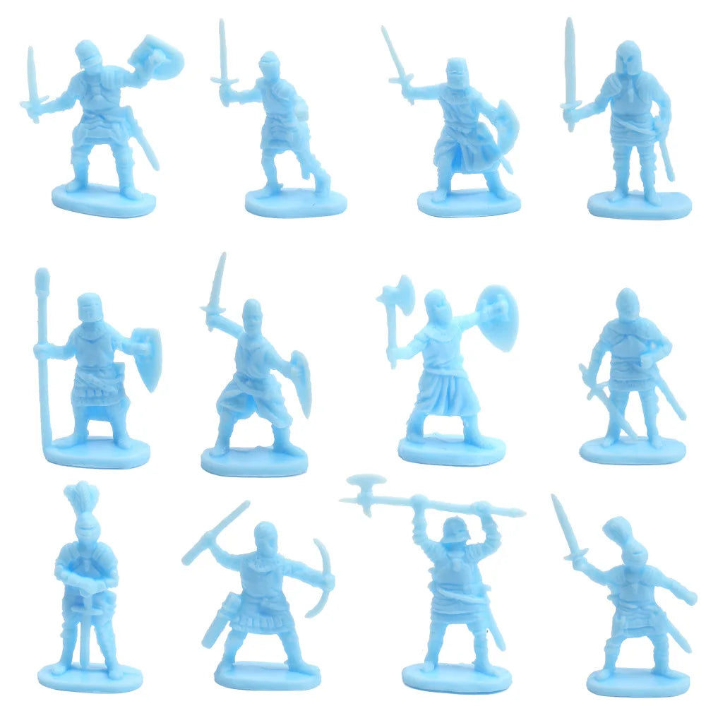 100PCS Military Playset Toy Soldiers 3CM Plastic Warrior Elite Force Action Figure Military Game Pieces Toy for Kid Playing Gift