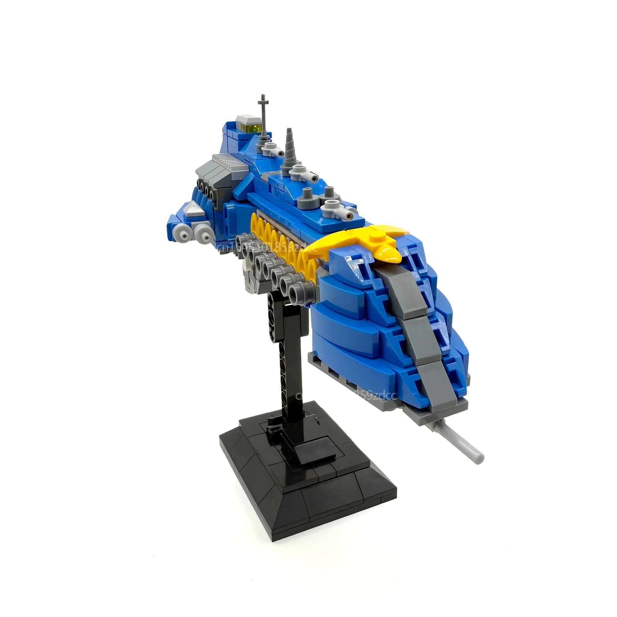 MOC Game Heavy Cruiser Class Battleship Model 428PCS Building Blocks Weapon Warship MOC-185374 Idea Set Aldult Bricks Toys Gift
