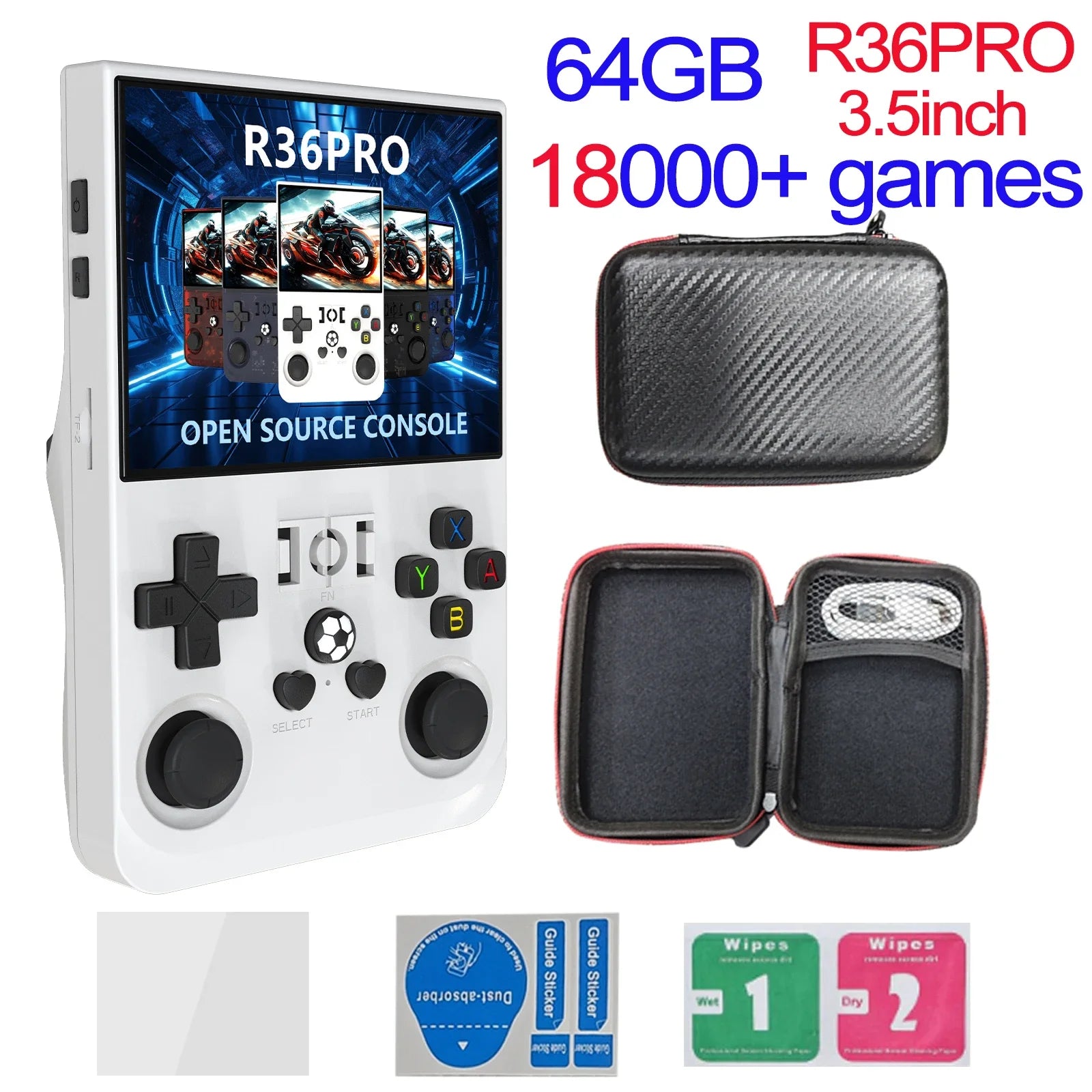 R36MAX Game Console 64GB 128GB 18000+GAMES Linux System 4.0 inch