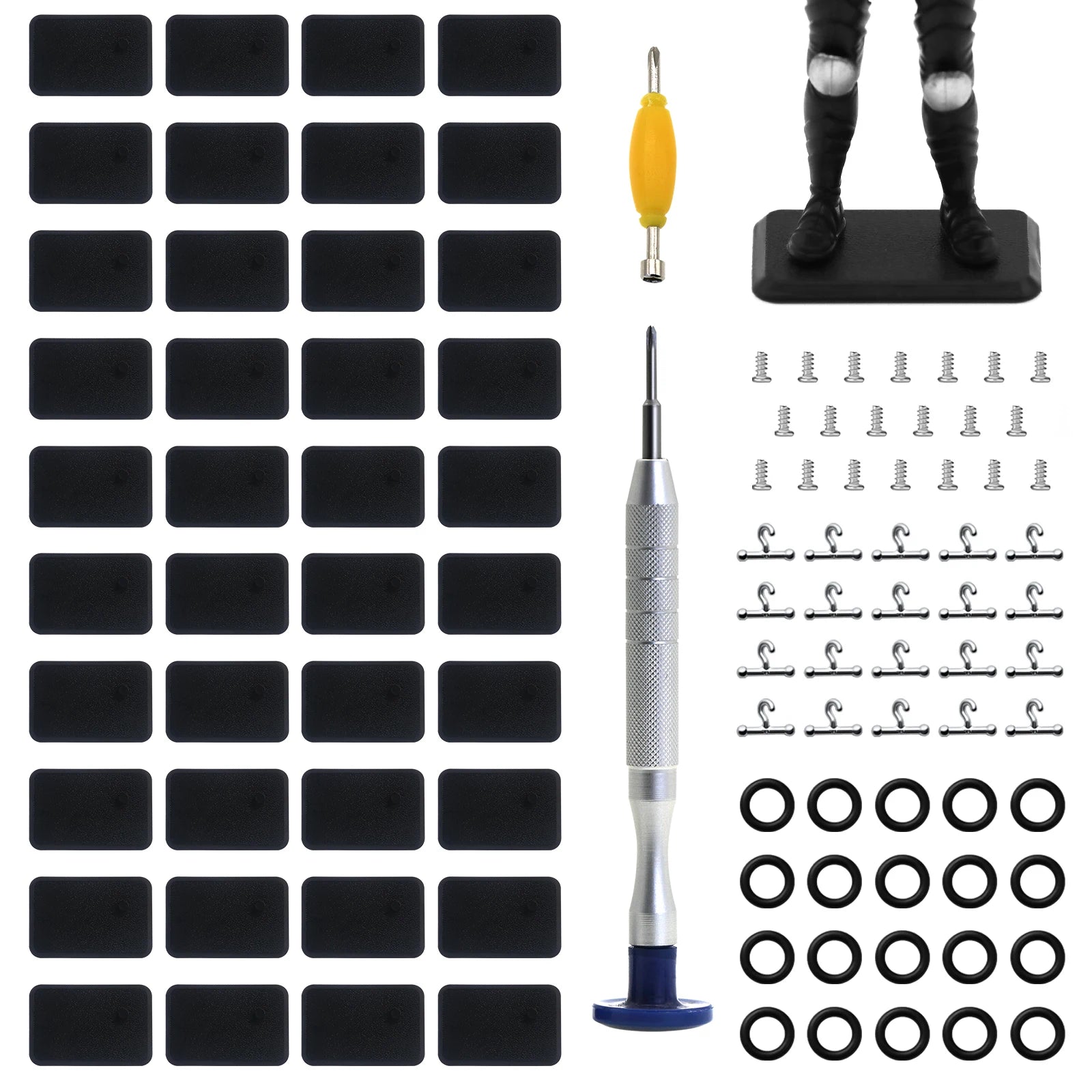 Lot 10-100PCS Black & Transparent Stand Base For 3.75inch G.I. JOE Gi Joe Cobra Action Force Soldier Figures Display Accessory