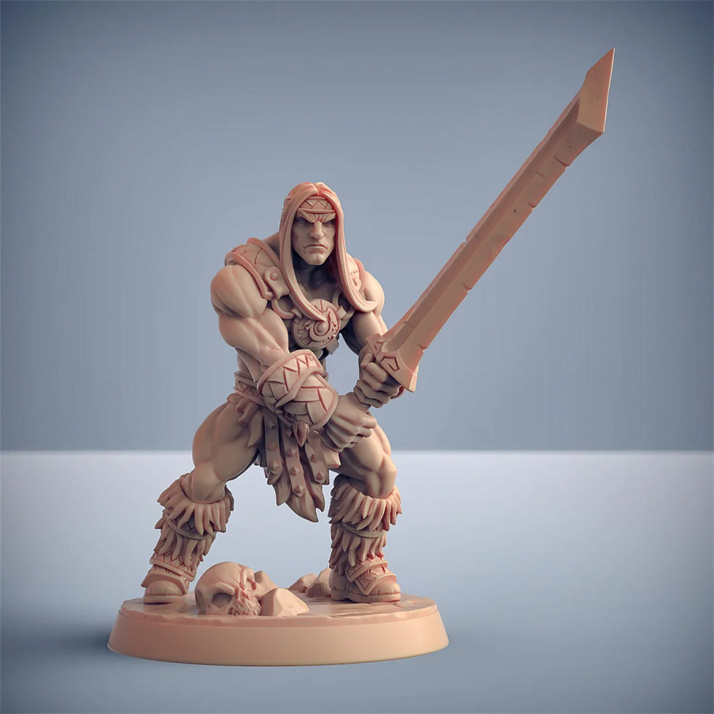 Barbarian Lion Riding Crazy Battle Dragon and Dungeon DND Running Team Board Game Chess Model