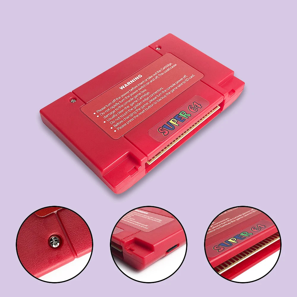 Super 64 Retro Game Card 340 in 1 Game N64 Cartridge for N64 Video Game Console Region Free With 16G card