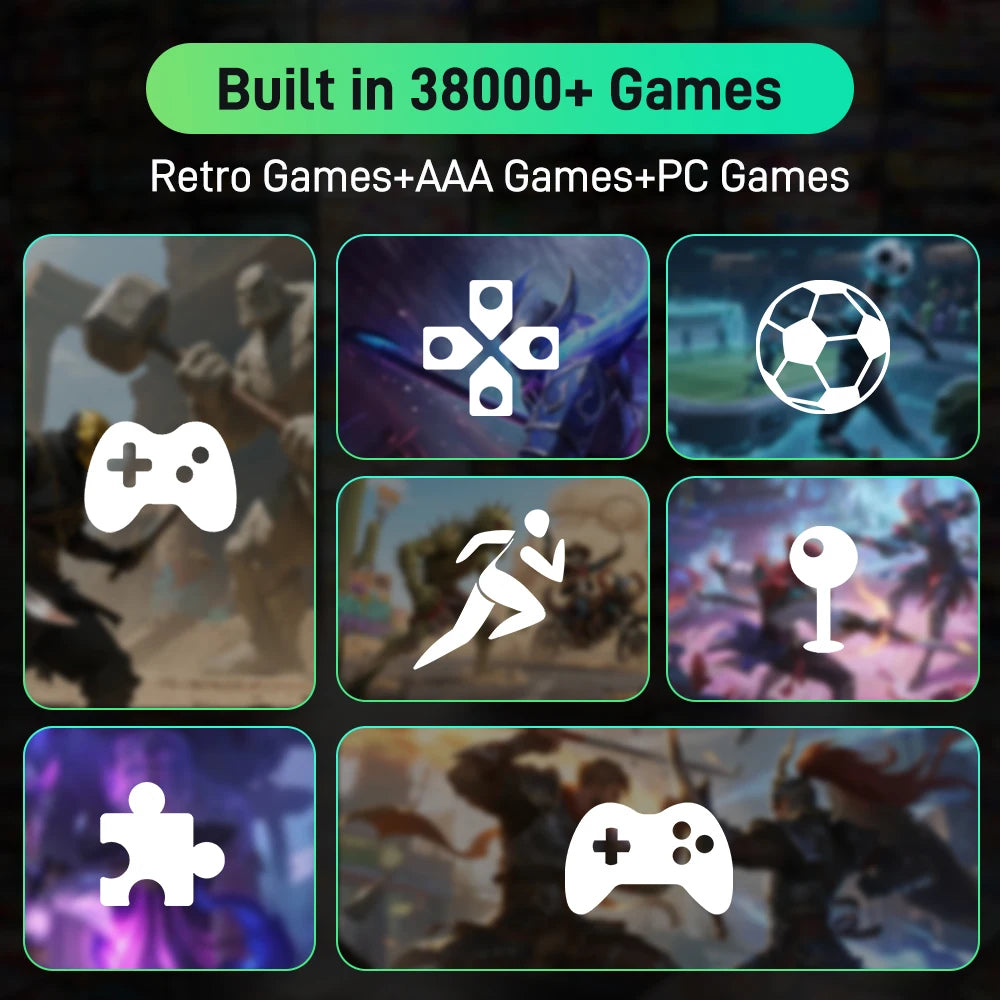 Playnite&Retrobat 500GB Game Hard Drive Consoles Retro Gaming HDD With 38200+Games&49 Emulators Plug&Play for PS3/PS2/PS1/N64