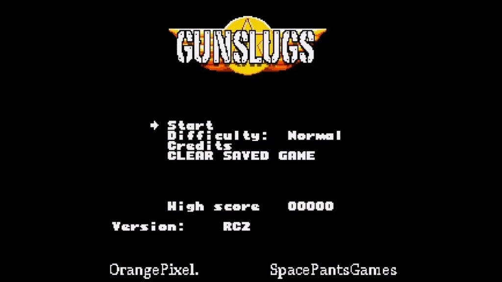 Gunslugs MD 16 Bit game card for mega drive